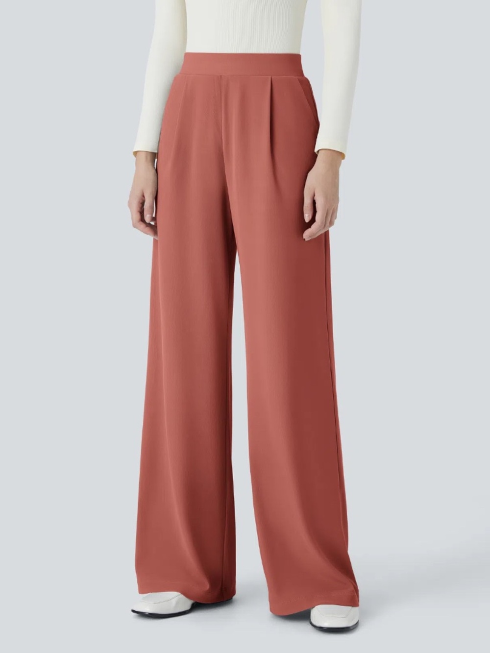 Halara Flex High Waist Wide Leg Micro Waffle Pants Body Sculpt Slimming Size XS